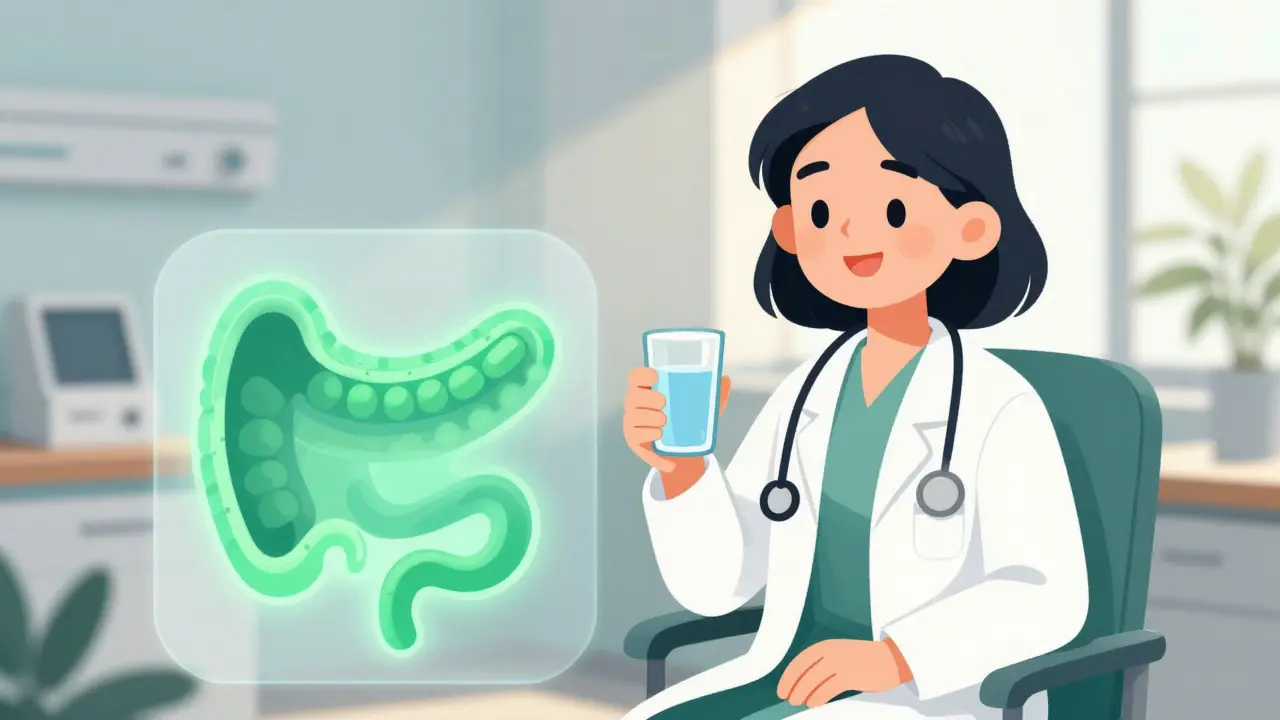 Happy patient after successful Barrett's esophagus treatment