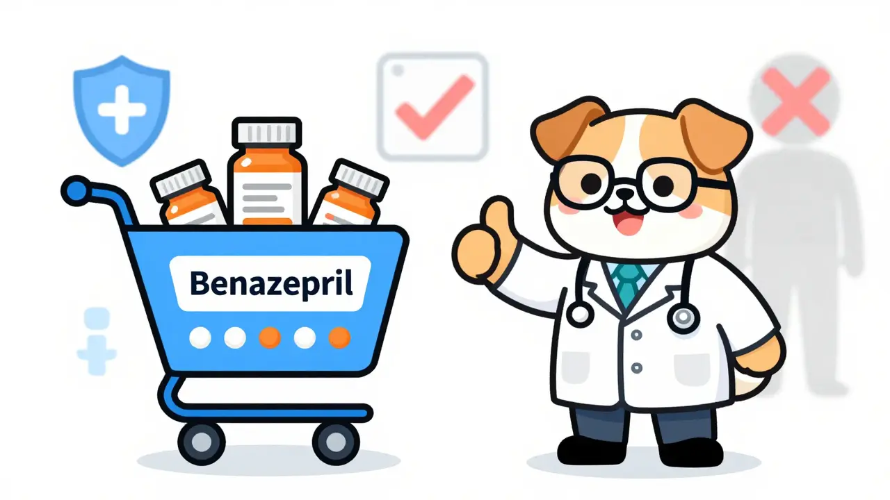 Safe online purchase of Benazepril with vet approval